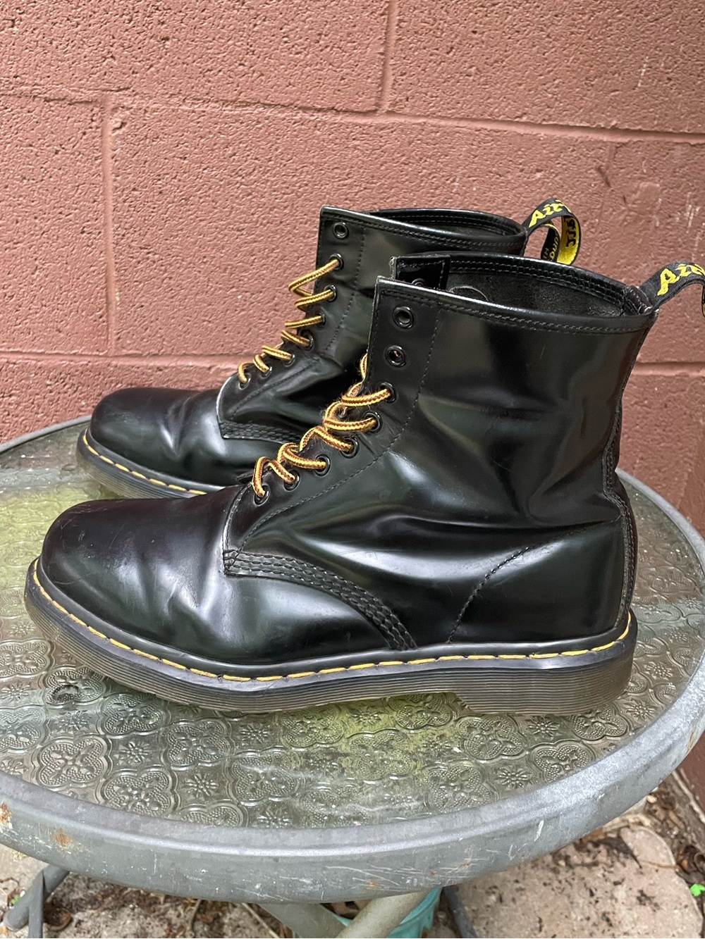 Dr Martens 1460 Black Leather Combat Boots Size 10 Woman’s